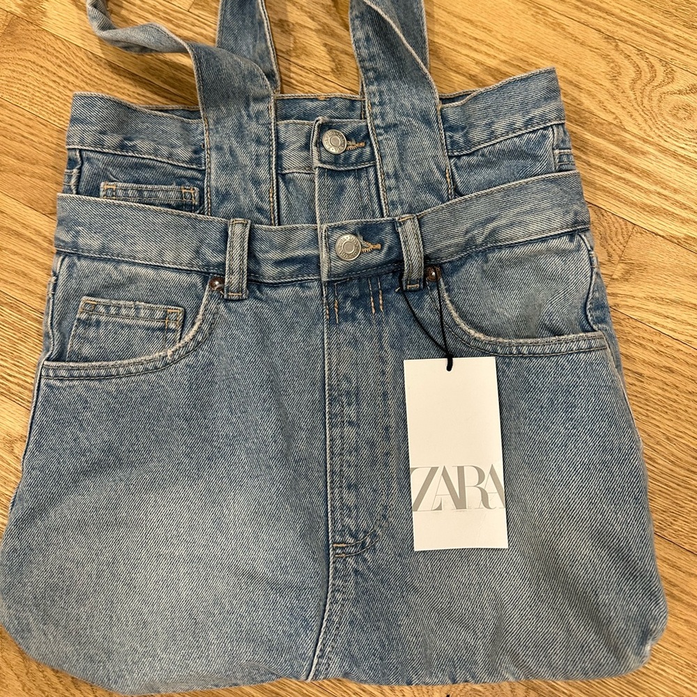 Zara denim shoulder bag